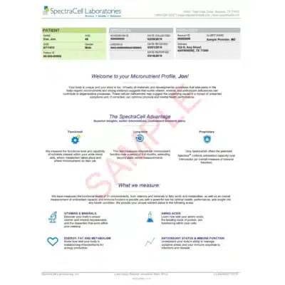 Micronutrient Testing (MNT) - SpectraCell - Image 3