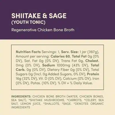 Chicken Bone Broth, 4 pack (Lemon & Garlic, Turmeric & Pepper, Shiitake & Sage, Fennel & Bay Leaf) - Image 5
